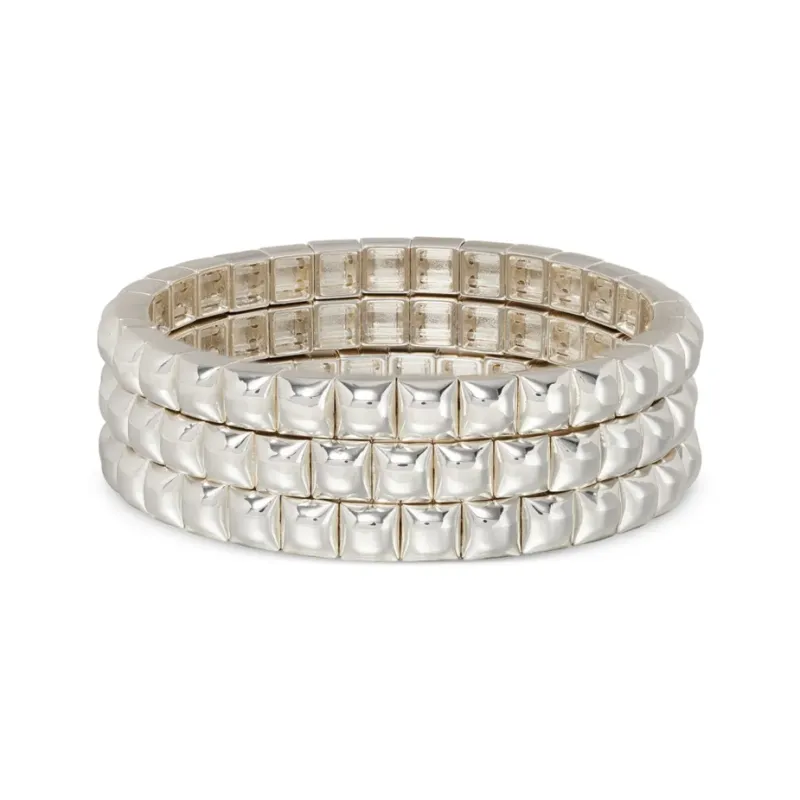 Roxanne Assoulin Mini Square Stud Bracelet Set Of Three-0
