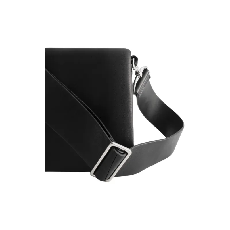 Other Stories Leather Shoulder Bag Men's Black-3