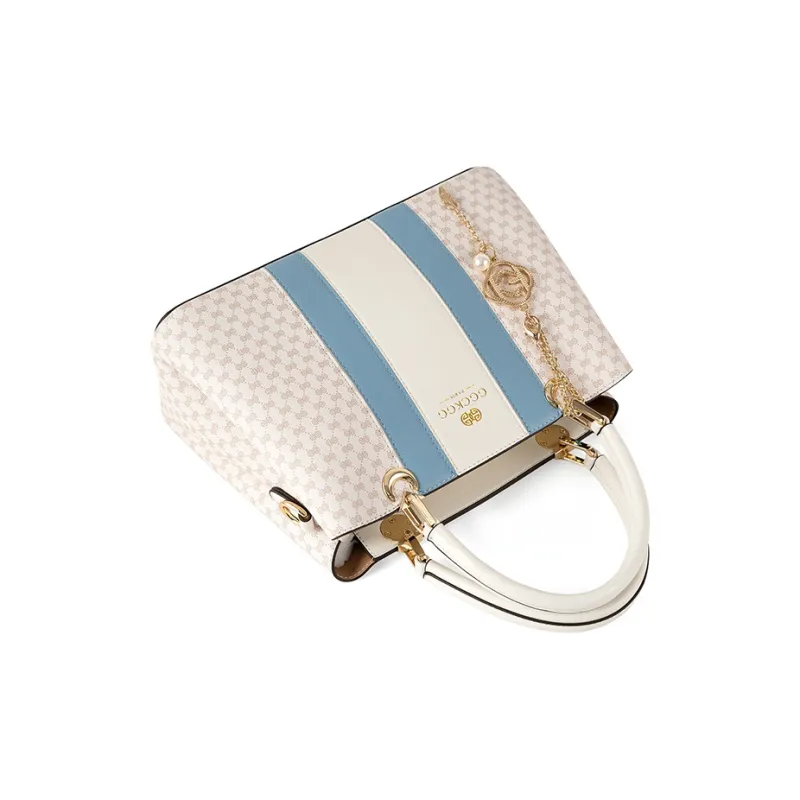 Vigno Synthetic Leather Tote Bag, Shoulder Bag, Crossbody Handbag Regular Women's Pink/Blue-9