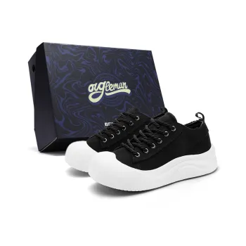 OUGLEMEN Abrasion Resistant Low Top Canvas Shoes Men's Box