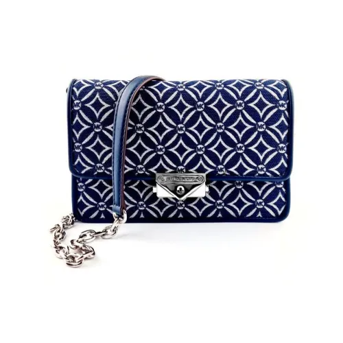 MICHAEL KORS Canvas Shoulder Bag Women's Denim Blue