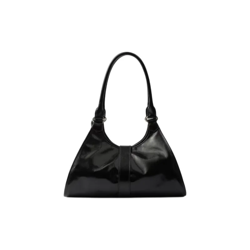 PRADA Leather Tote Bag, Shopping Bag, Shoulder Bag Medium Size Women's Black-2