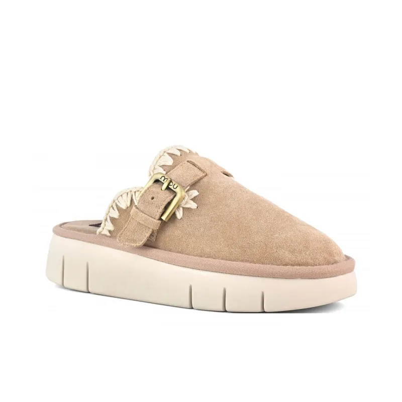 MOU Bounce Clog Closed Toe Slippers Women's Camel-2
