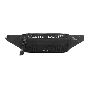 LACOSTE Polyamide Fanny Pack Medium Size Unisex Black