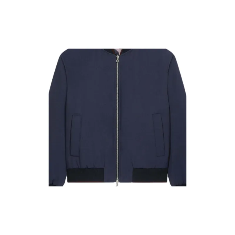 DRIES VAN NOTEN Zip Up Reversible Bomber Jacket-4