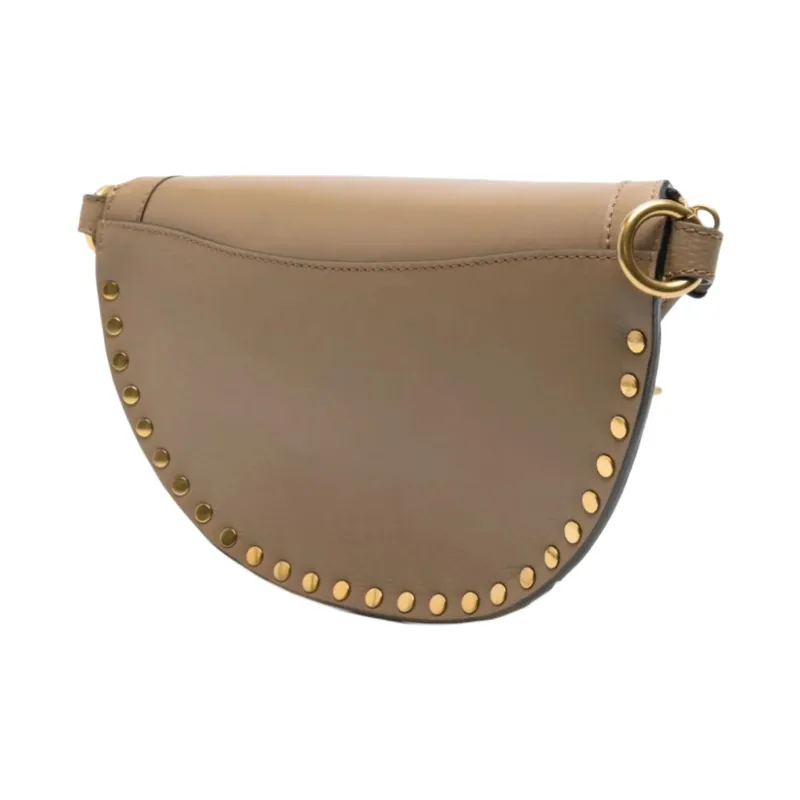 ISABEL MARANT Cow Leather Crossbody Bag, Shoulder Bag Women's Khaki-1