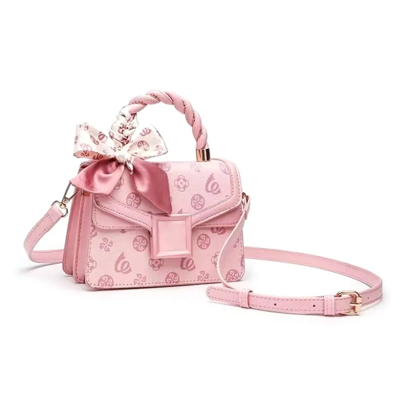 Pivsnu Synthetic Leather Handbag Crossbody Bag Shoulder Bag Women's Pink-1
