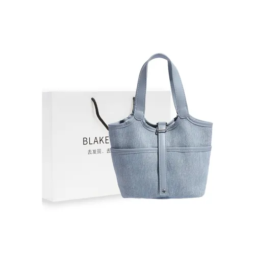 BLAKE FLEETO Denim Bucket Bags Handbags Regular Women's Denim Blue