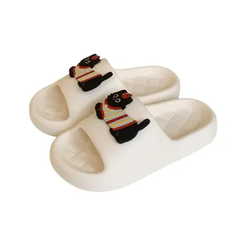 Thin Strips Sandal Slippers Unisex, Cream White