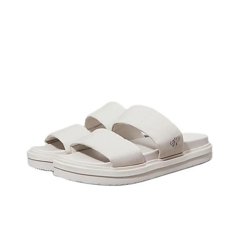 CKJ CALVIN KLEIN JEANS Slide Slippers Men's White-2
