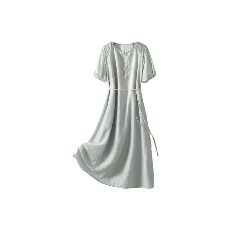 IHIMI Short Sleeved Dress Women's Mint Green-2