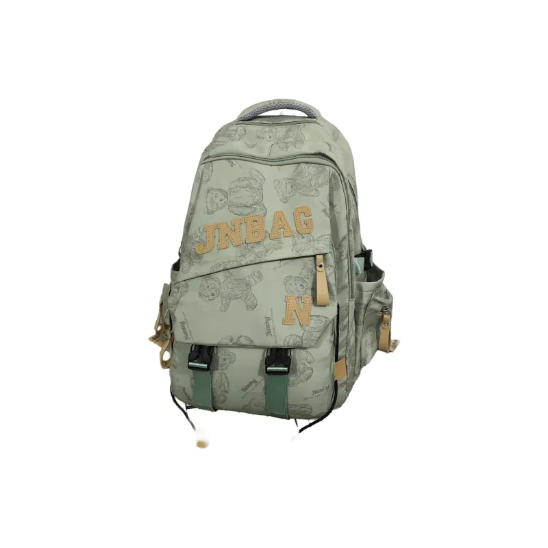URBAN FOREST Nylon Backpack Regular Unisex White/Black/Burgundy/Green-14