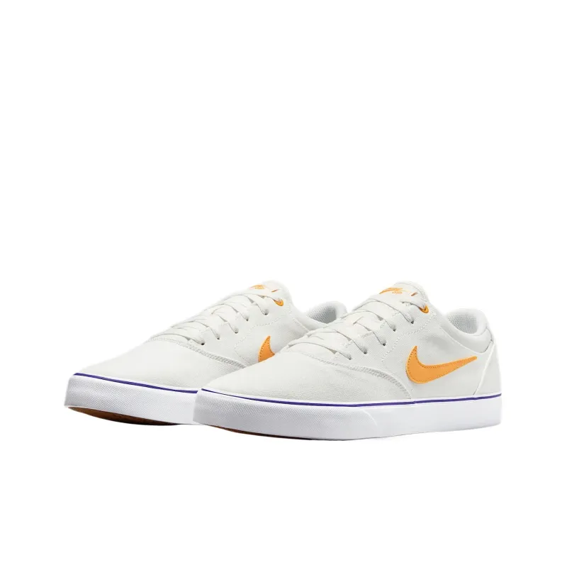 Nike SB Chron 2 Low Top Skateboard Shoes Unisex White-2
