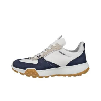 Ecco RETRO Low Top Casual Shoes Women's White Blue