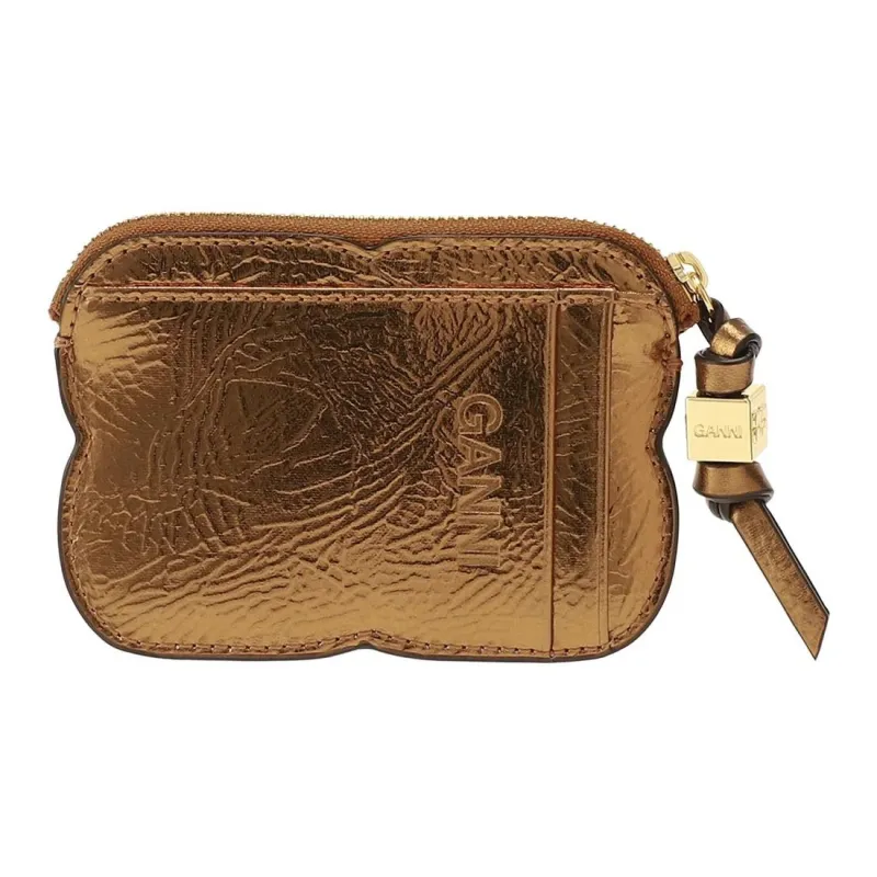 GANNI Bou Metallic-effect Zip-fastening Wallet-2