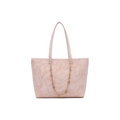 BOBDOG PU Tote Bag Shoulder Bag Large Size Women's Pink/Gray