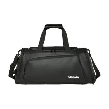 Tonlion Oxford Portable Crossbody Double Shoulder Gym Bag Large Size Unisex Black