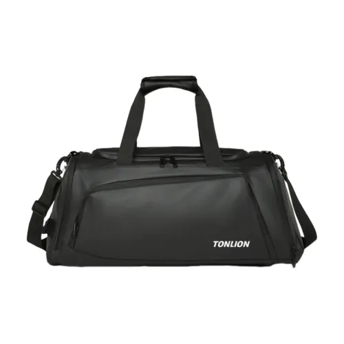 Tonlion Oxford Portable Crossbody Double Shoulder Gym Bag Large Size Unisex Black
