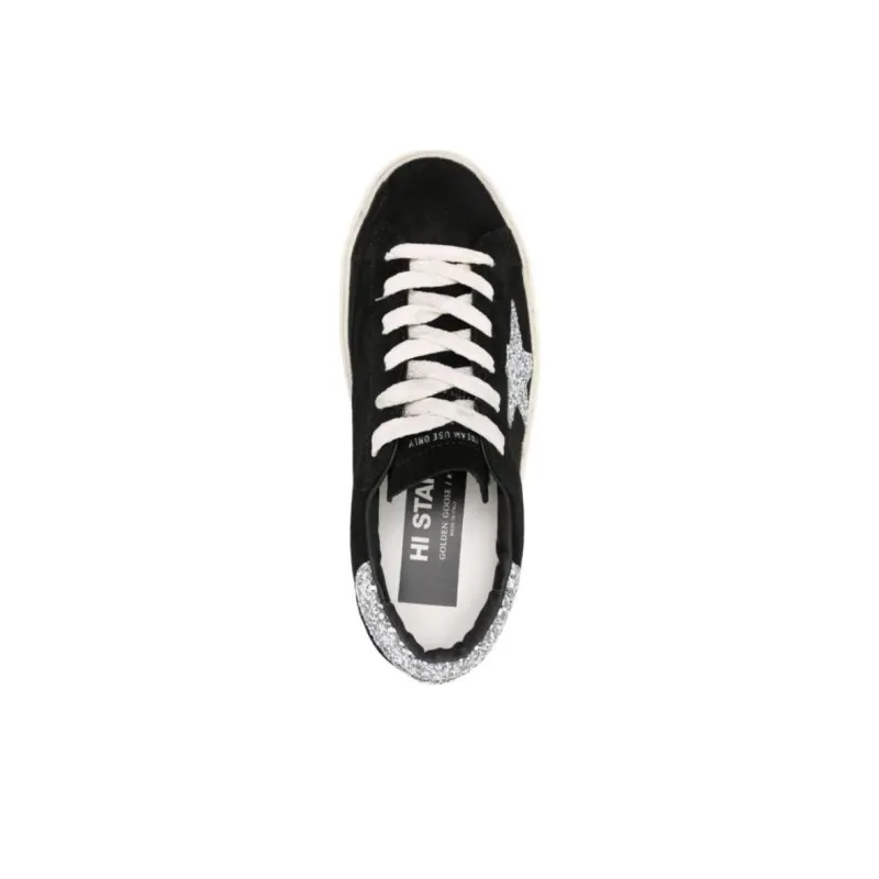 Golden Goose Hi Star Low Top Skateboard Shoes Women's Black-4
