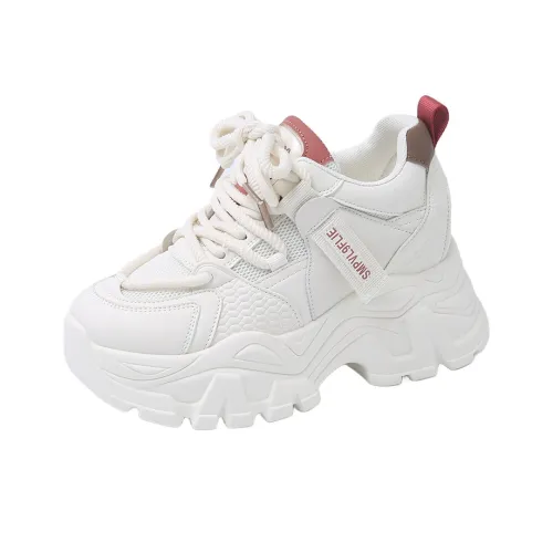 REIHUNG Cushioning Anti Slip Wear Resistant Breathable Supportive Lightweight Low Top Chunky Sneakers Women's