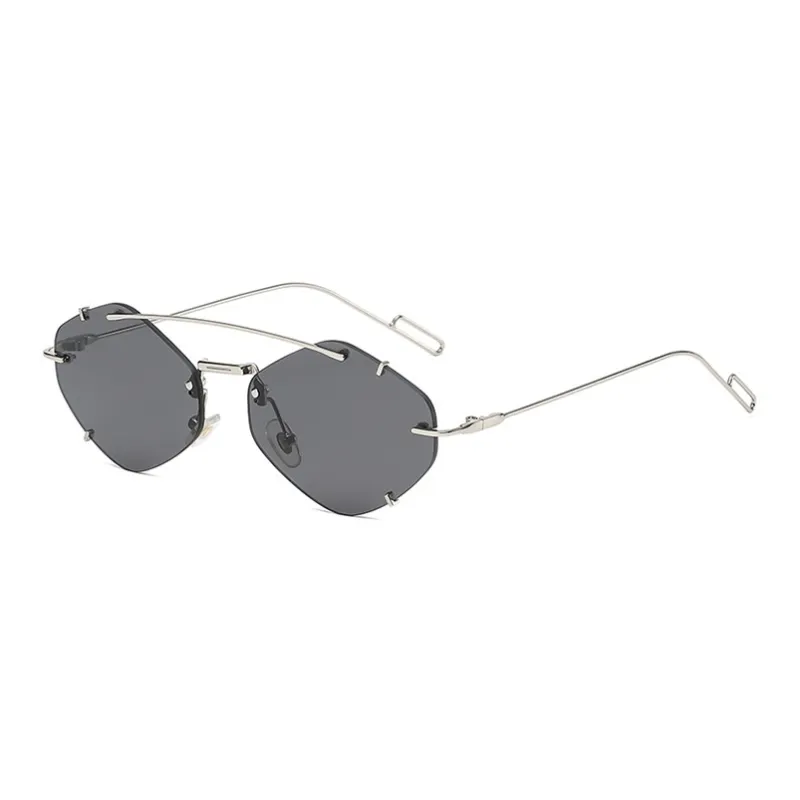 NOME Metal Plastic Irregular Shape Sunglasses Unisex-0