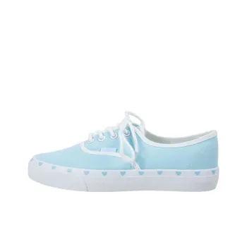 MINGKUANG Street Style Students' Wear Anti Slip And Wear Resistant Lightweight Low Top Canvas Shoes Women's Sky Blue