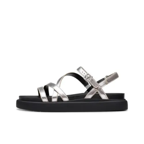 Clarks Aristra Collection Strap Sandals 3cm Women's Silver