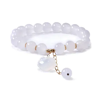 MEOBURLIY Colored Glaze Jade Bracelets Women's