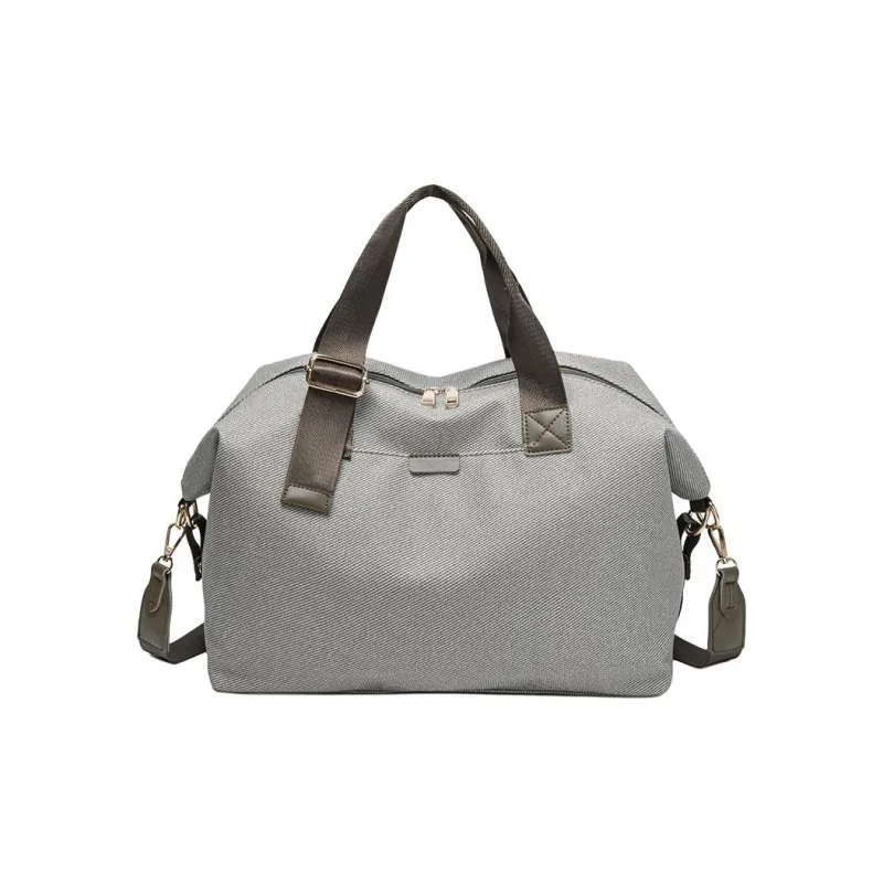 HAWA Canvas Handbag Regular Unisex Apricot Cream/Light Gray/Dark Gray-7