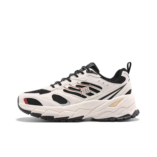 361° Cushioning Breathable Wear Resistant Low Top Chunky Sneakers Women's Black White