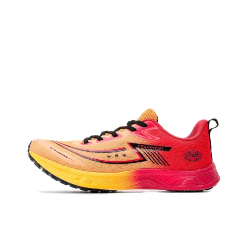 POLUDIYIPI Breathable Low-Top Popcorn Running Shoes Unisex Fluorescent Enchanting Red