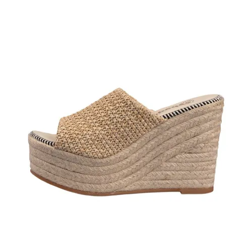 Espadrilles 슬라이드 슬리퍼 베이지 여성