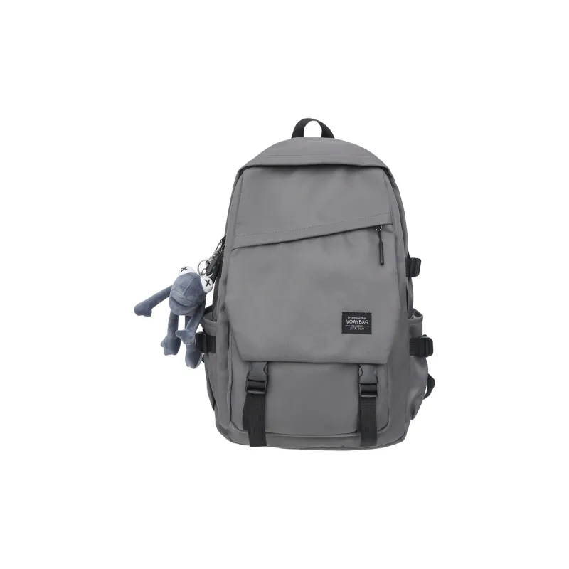 BUBM Nylon Backpack Unisex Black/White/Gray/Red/Blue-3