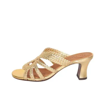 CHIE MIHARA Slide Slippers 5.5cm Women's Gold