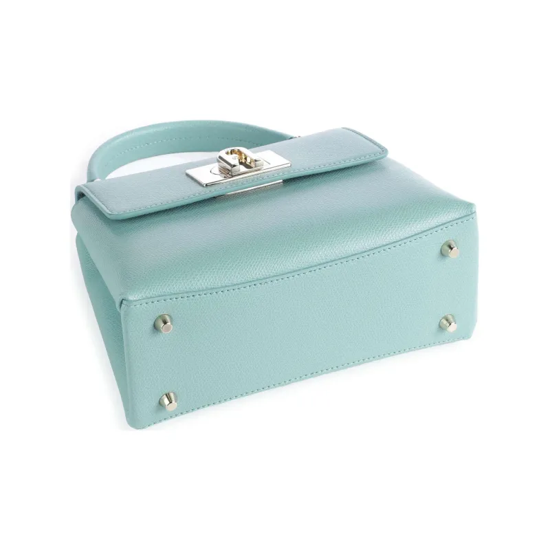 Furla 1927 Collection Textured Leather Shoulder Bag, Crossbody Bag, Handbag Mini Women's Copper Green-2