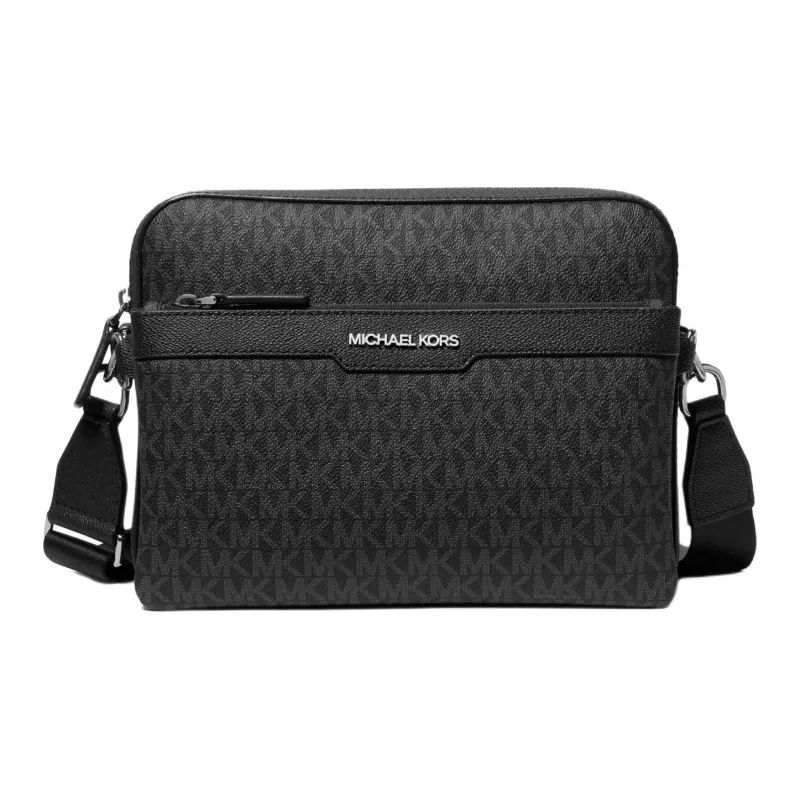 MICHAEL KORS COOPER Artificial Leather Shoulder Bag, Crossbody Bag Men's Black-0