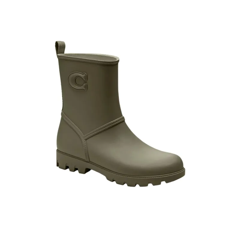 COACH Ryder Rain Boots Women's Green-2