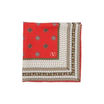 Valentino Silk Scarves Women's Red