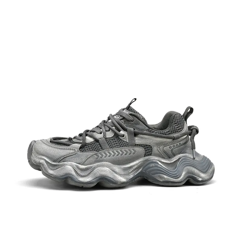 TCELLARS Cushioning Abrasion Resistant Lightweight Height Increasing Mat Low Top Chunky Sneakers Men's-0