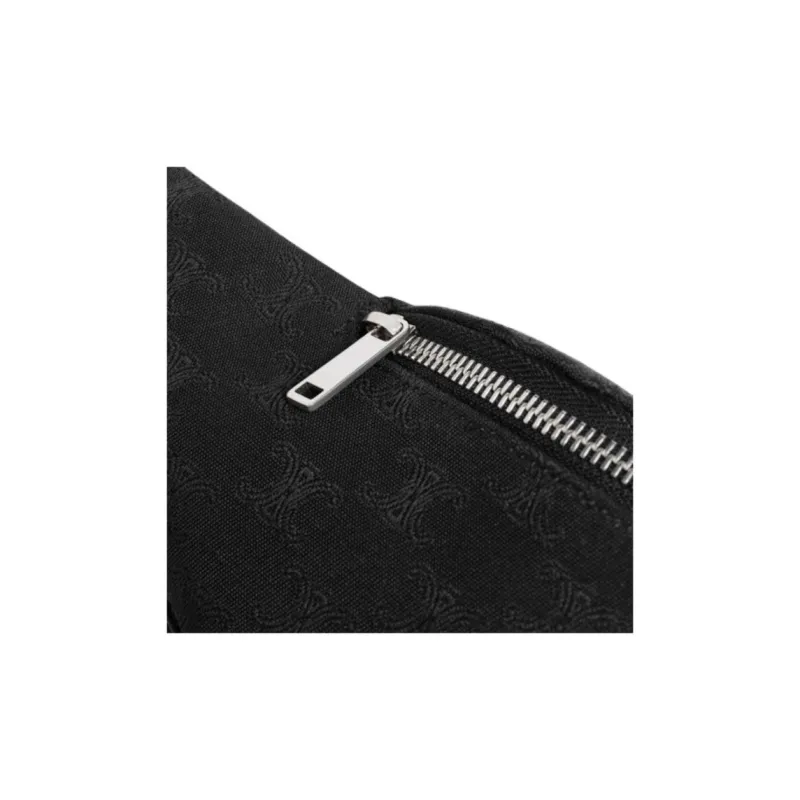 CELINE Belt Jacquard And Cow Leather Messenger Bag Fanny Pack Regular Men's Black-4