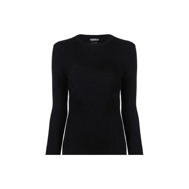 TOM FORD Crewneck Ribbed-Knit Jumper-4