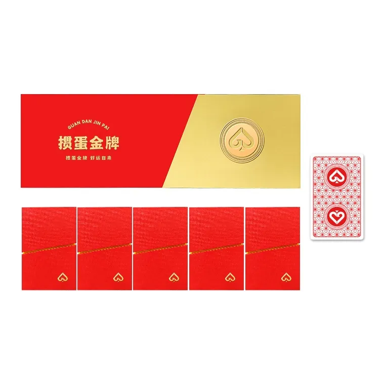 GPPOKER Knockout Gold Medal S3S PVC Plastic 1 Pack 5 Boxes 10 Pairs Poker Cards-4