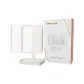 Frosted Square-Bottom Shell Folding Mirror Exclusive[Charging+Tricolor Light]
