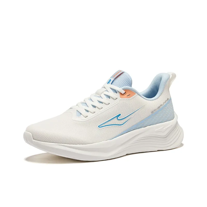 Erke Cushioning Breathable Lightweight Rebound Low-Top Casual Running Shoes Men's Microcrystal White Misty Blue-2