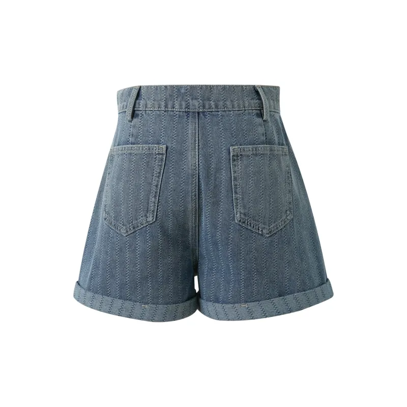 3COLOUR Denim Shorts Women's Glacier Blue-1