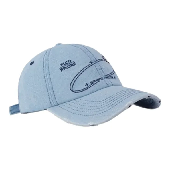 FREE RABBITⅡ Trendy Brand Letter Distressed Small Face Baseball Caps Unisex-1