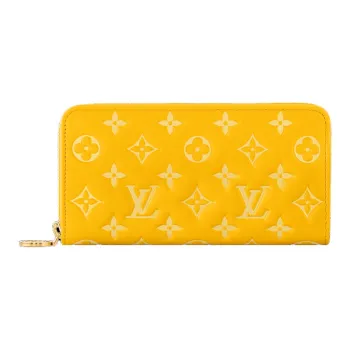 LOUIS VUITTON Zippy Sheepskin Wallet Women's Ginkgo Yellow