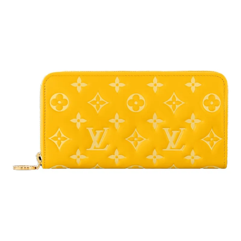 LOUIS VUITTON Zippy Sheepskin Wallet Women's Ginkgo Yellow-0
