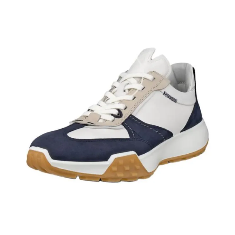 Ecco RETRO SNEAKER Low Top Casual Shoes Men's White Blue-1