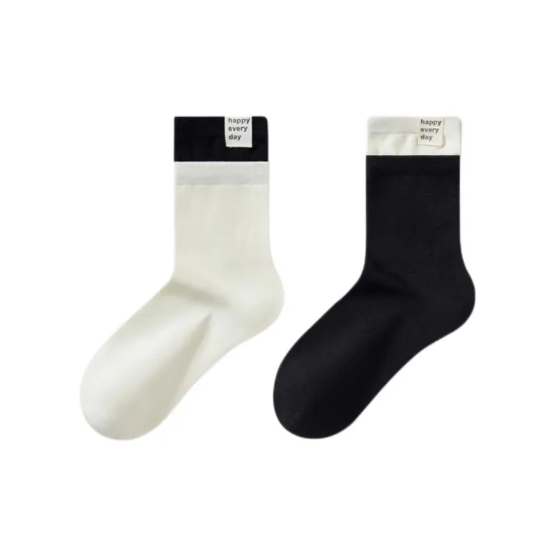 Temooues Mid Calf Socks Women's Combo Set-7
